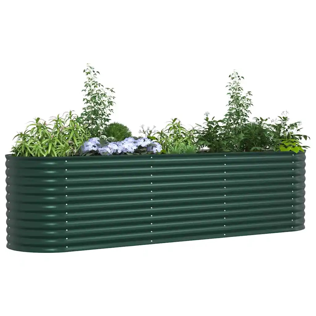 Letto Rialzato Verde 320 x 80 x 81 cm Acciaio 42008123