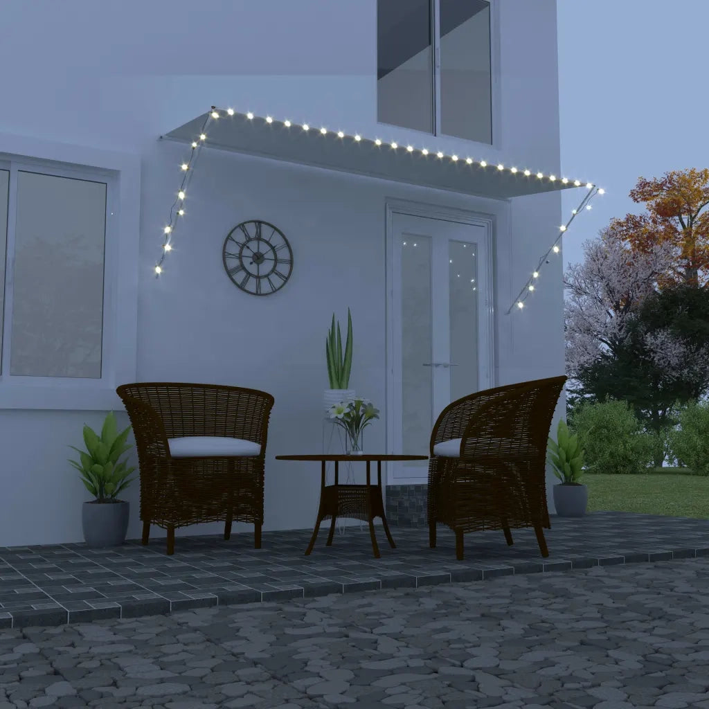 Tenda da Sole Retrattile con LED 350x150 cm Crema cod mxl 17022