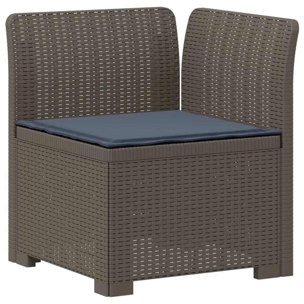 Divano da giardino 3 posti con cuscini in look rattan PP 8011903