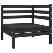 Set Divani da Giardino 4 pz in Legno Massello di Pino Nero 806626