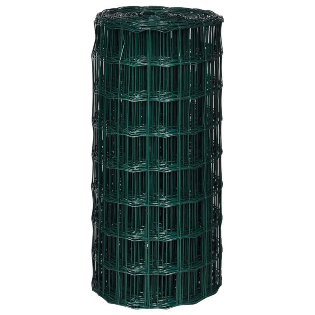 Recinzione Europea in Acciaio 10 x 0,8 m Verde 140572