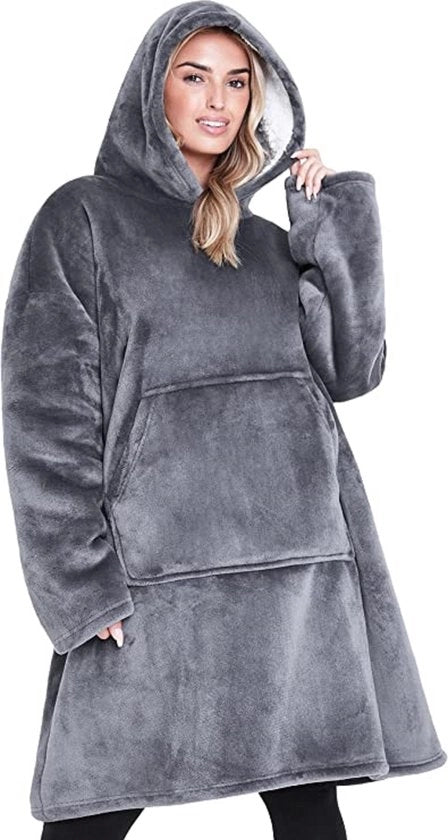 Sweatshirt daunensett Unisex oversized deken hoodie per donne uomini