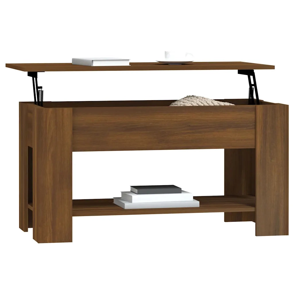 Tavolino salotto | Tavolino da caff¨¨ | Tavolino da Soggiorno Rovere Marrone 101x49x52 cm Legno Multistrato