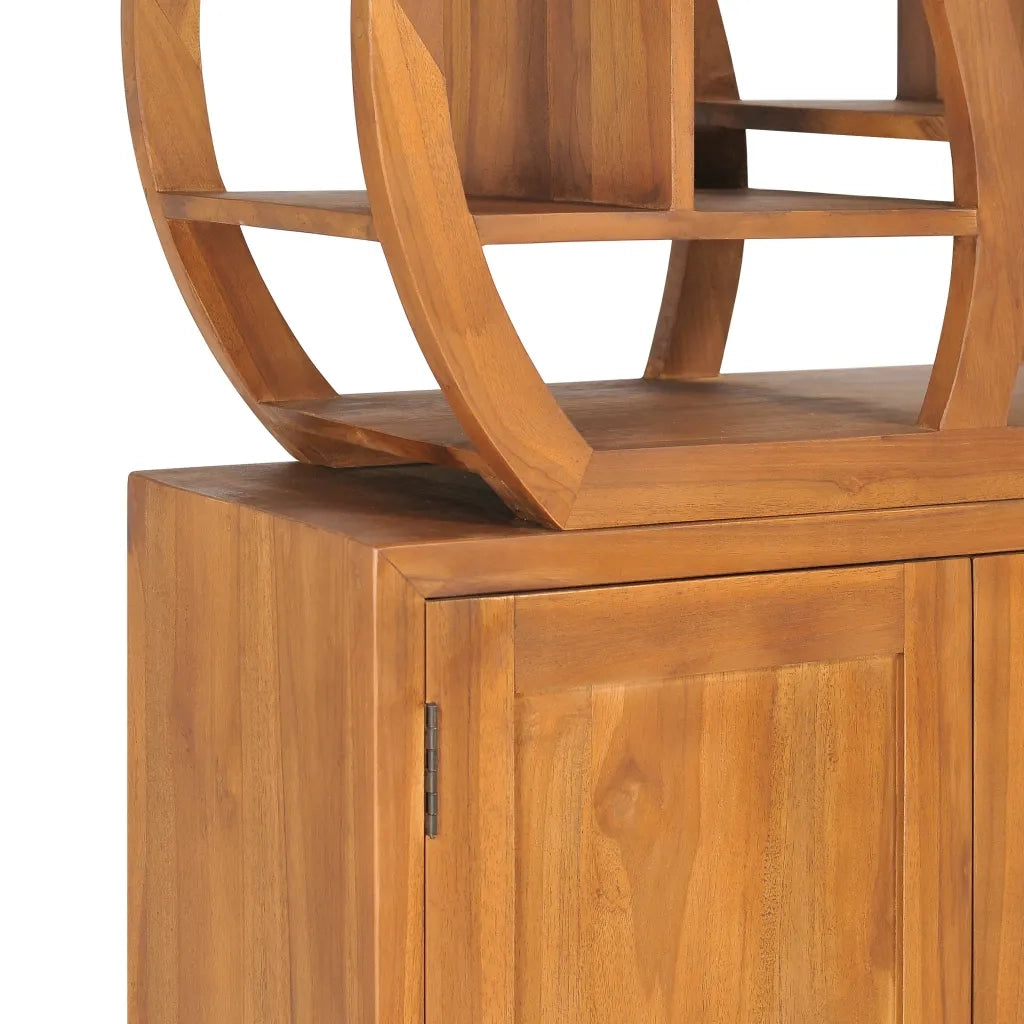 Armadietto con Mensola Yin Yang 70x30x130 cm in Legno di Teak cod mxl 44318