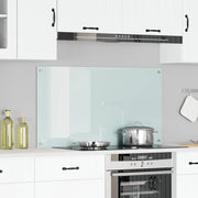 Schienale da Cucina  Bianco 110x60x0,6 cm in Vetro Temperato