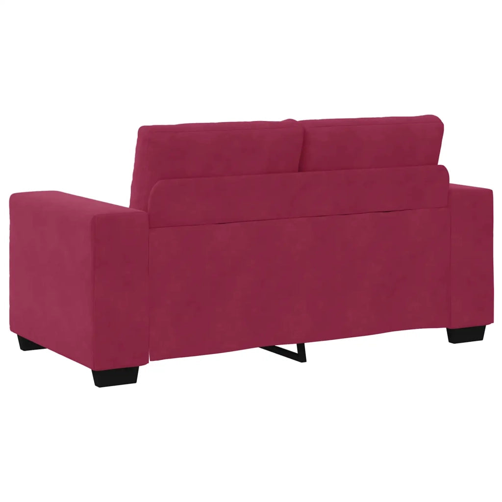| Divano a due posti | con cuscino Rosso vino Velluto 4105114