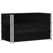 Vassoio per fioriera aiuola rialzata piante fiori terrazza giardino 100 x 50 cm legno massello di pino nero 02_0037288
