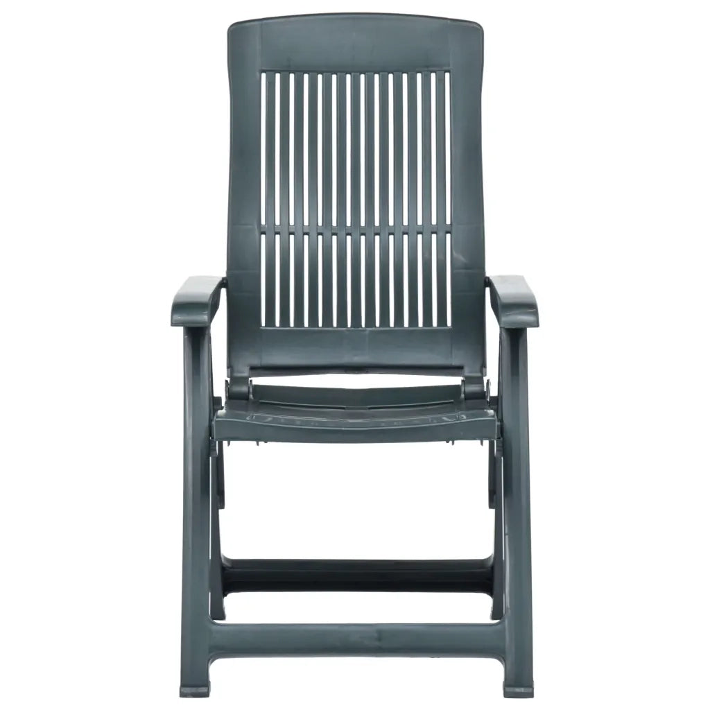 Sedie Reclinabili da Giardino 2 pz in Plastica Verde 48767
