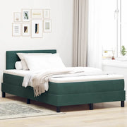 Letto a Sorgente LED con led Verde Scuro 120 x 200 cm Velluto
