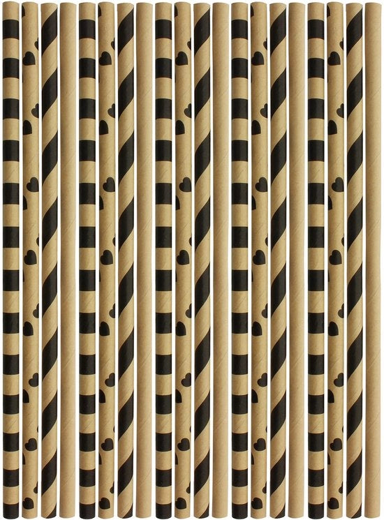 Papier Riet 100 pezzi - Biologico decomponibile - Ecocompatibile - Per feste - Multi-layer - 20 cm di lunghezza - Riet biodegradabili