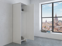 Mobile a Colonna Lavanderia da Esterno 46,5x49x182 cm in PVC Bianco