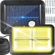 Lampade Solari per Esterno con Sensore di Movimento - 128 LED Illuminazione Giardino a Energia Solare