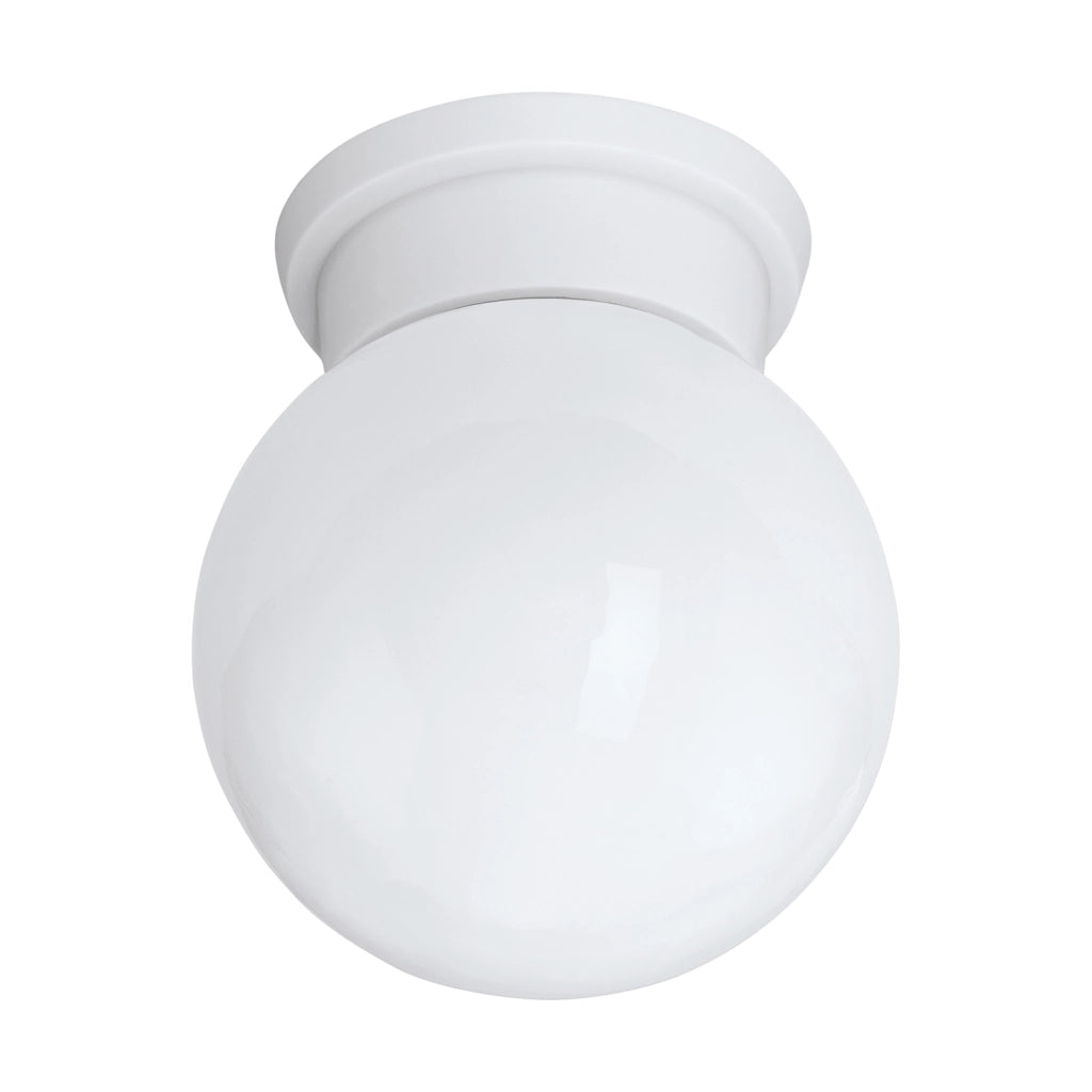 Plafoniera Contemporanea Durelo Policarbonato Bianco 1 Luce E27