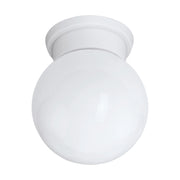 Plafoniera Contemporanea Durelo Policarbonato Bianco 1 Luce E27