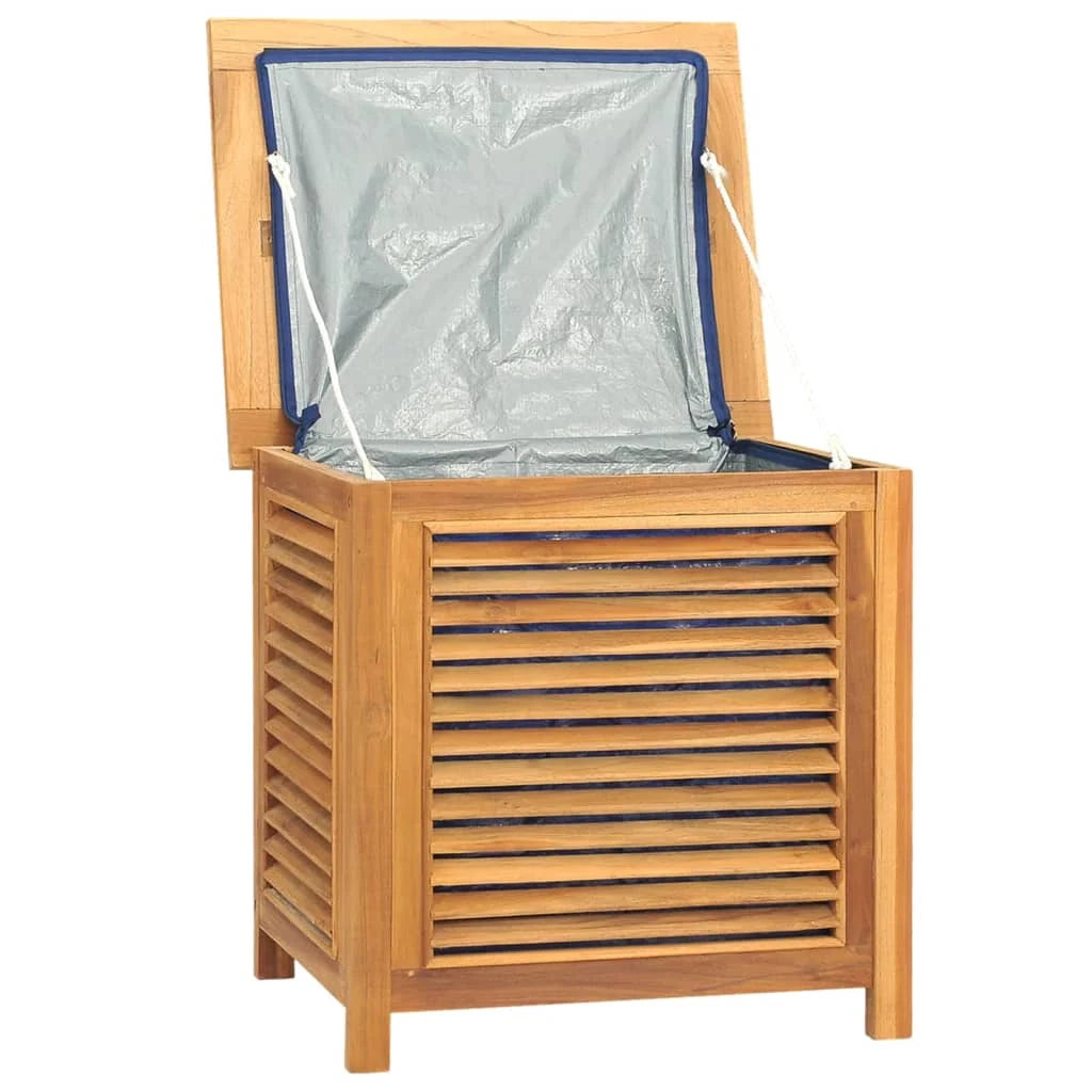 Cassetta portaoggetti e borsa per mobili da giardino 60 x 50 x 58 cm in legno massello di teak 02_0013074