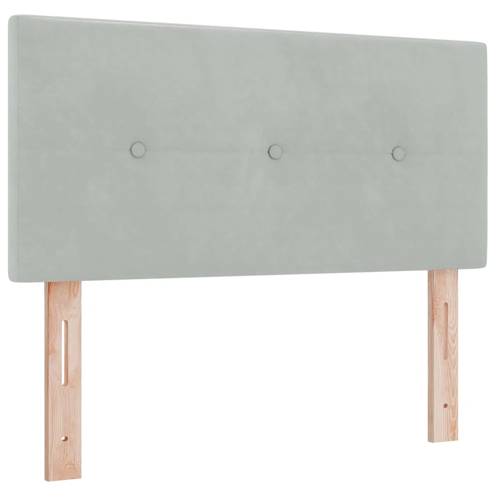 Letto a Sorgente LED con led Grigio chiaro 80 x 200 cm Velluto 3342614