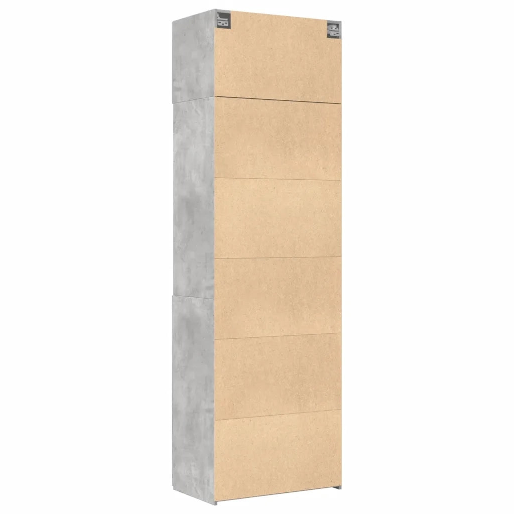 vidaXL Armadietto Grigio Cemento 70x42,5x225 cm in Truciolato