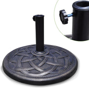 Supporto per ombrellone rotondo in resina, supporto per palo ombrellone, diametro 38/48 mm, base per ombrellone, 19 kg, base parasole per giardino, terrazza, balcone, bronzo