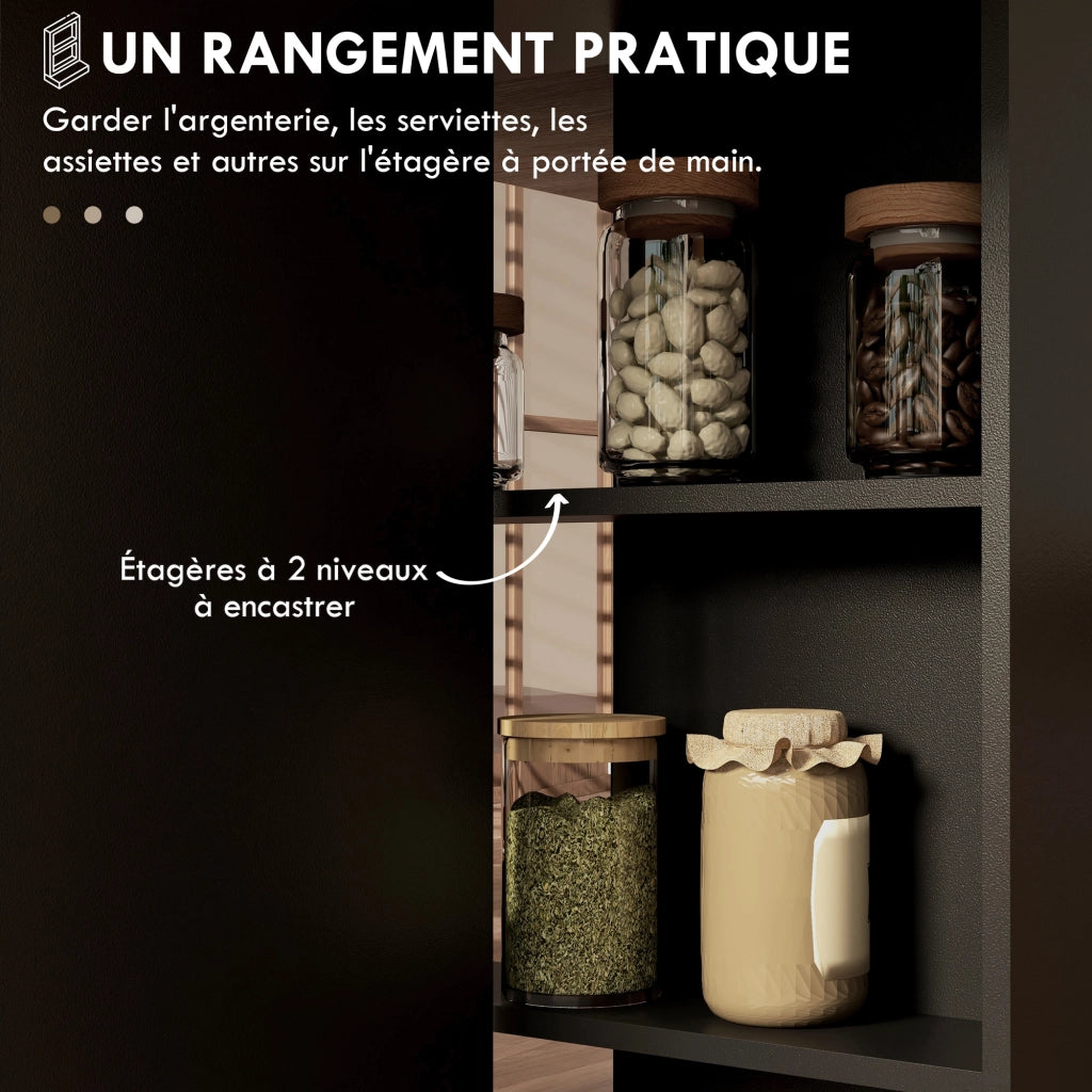 Tavolo pieghevole da pranzo ¨C zephmum ¨C 75x140x74 cm quercia nero