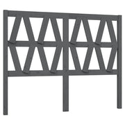 Testiera | Testata per Letto Grigia 126x4x100cm in Legno Massello di Pino