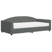 Divano letto | Sof¨¤ letto | Letto singolo con Materasso Grigio Scuro 100x200 cm in Tessuto