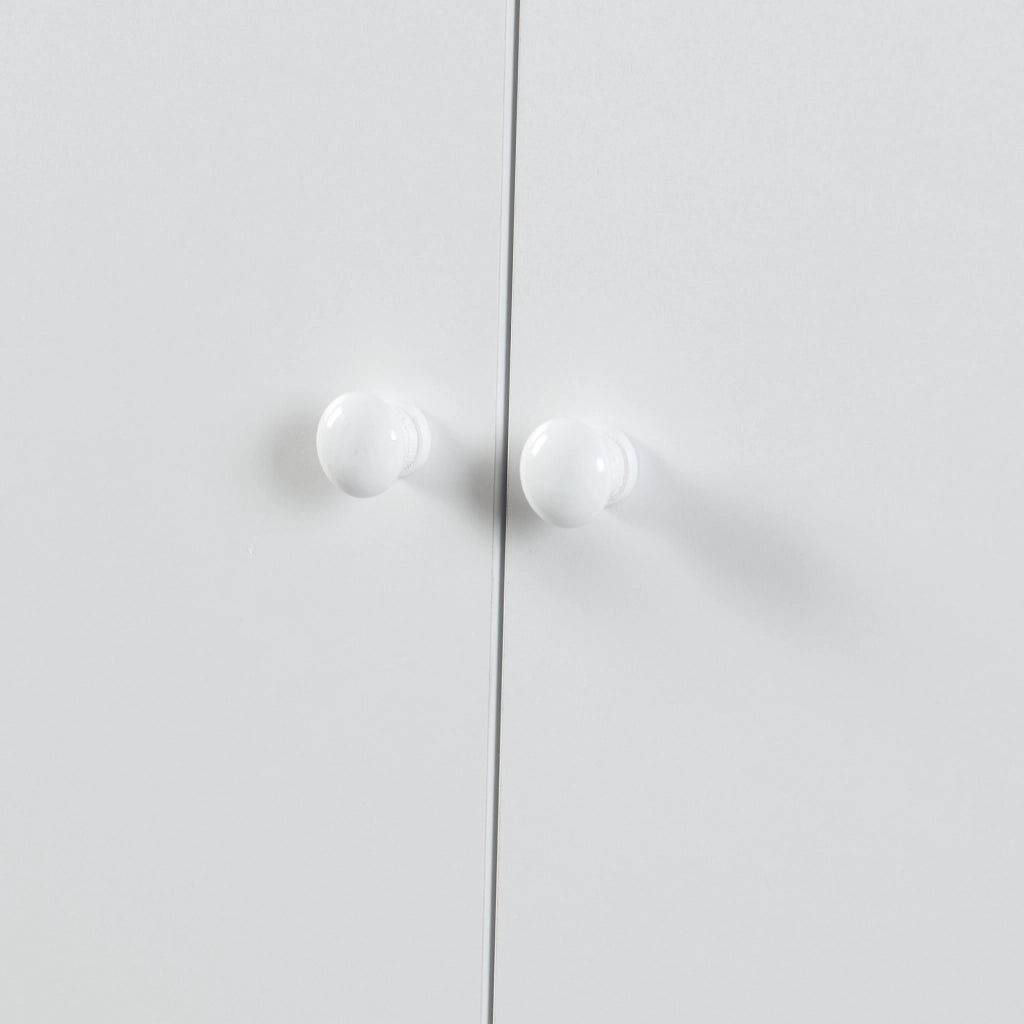 Armadio Beldinupp per Cameretta a 2 Ante e Cassetto 123 x 60 x 40 cm - Bianco [en.casa]