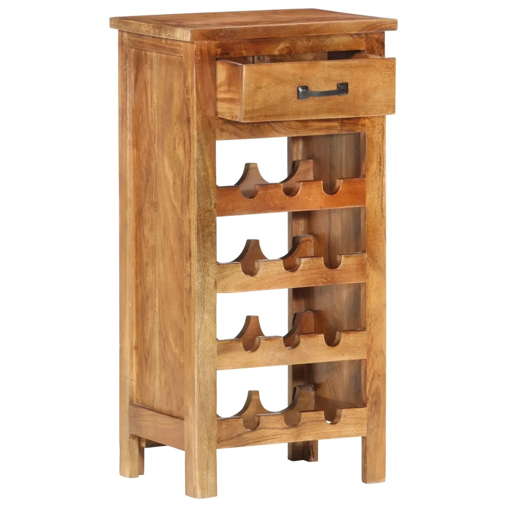 Mobiletto Portavini 40x30x80 cm in Legno Massello di Acacia 287482