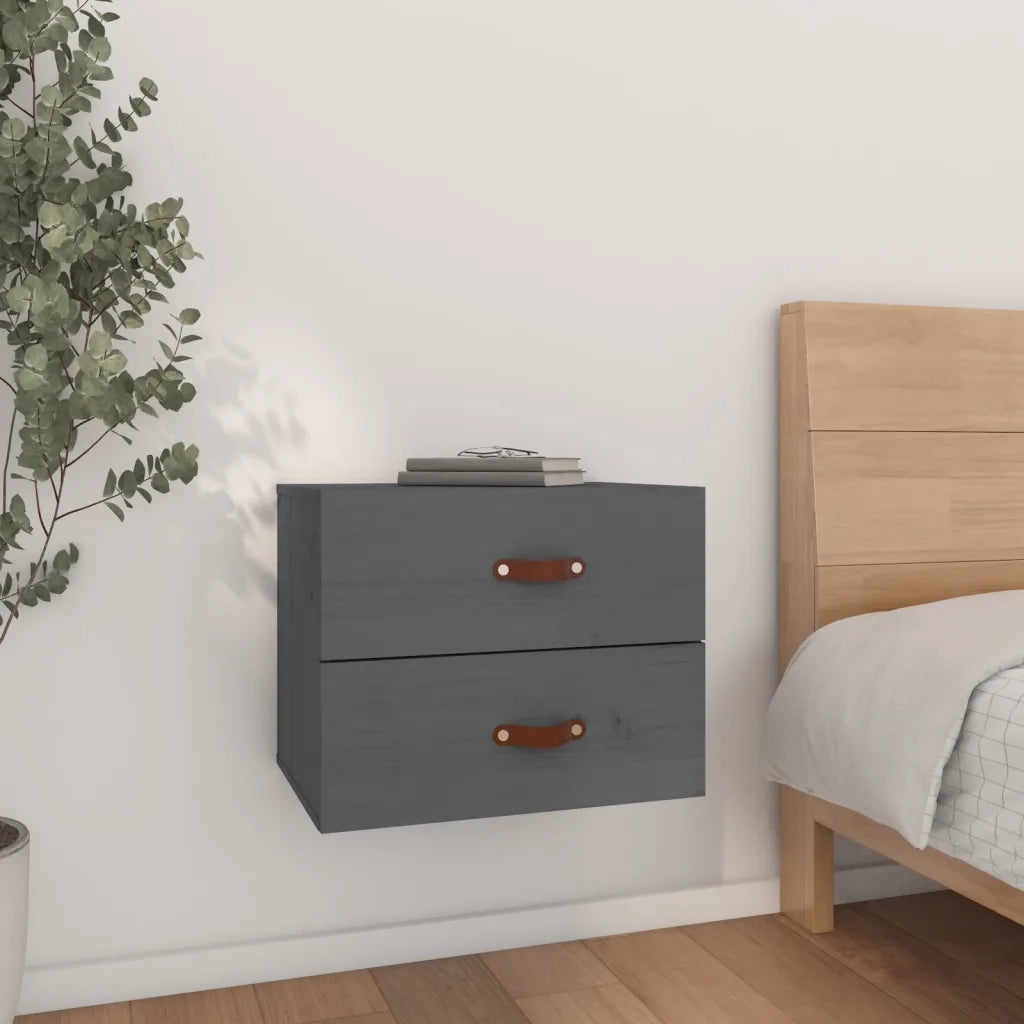 Comodino a Muro Grigio 50x36x40 cm 820980