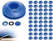 Occhiali in Plastica 50 pezzi - Anelli di Zecca - Strumento per Occhi - Anelli di Zecca con Attrezzatura - Anelli di Tessuto - Dimensioni 27 x 27 x 10 mm