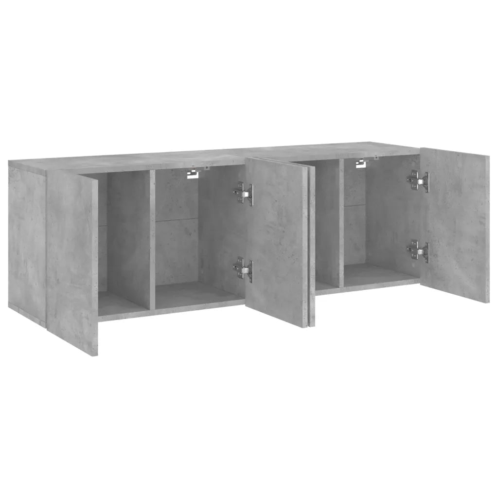 Mobili TV a Parete 2pz Grigio Cemento 60x30x41 cm 836945