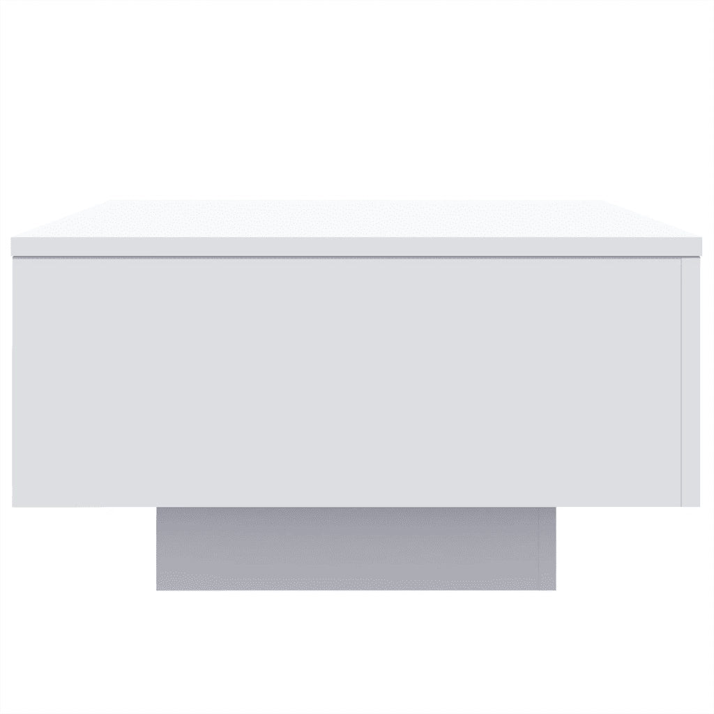 Tavolino da Soggiorno con Luci LED Bianco 55x55x31 cm 836574