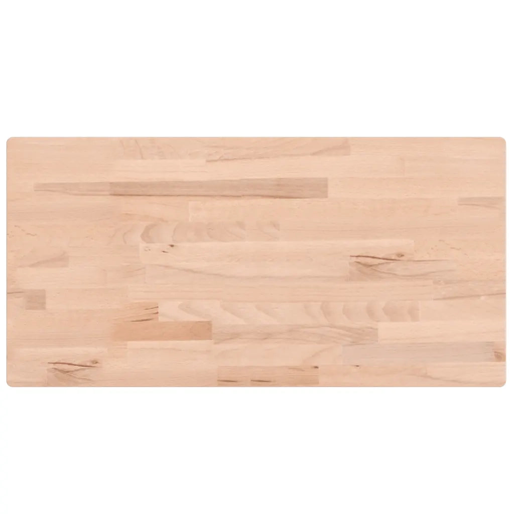 Piano Bagno 100x50x1,5 cm in Legno Massello di Faggio 355985