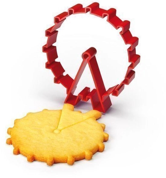 Souvenir e biscottiera a forma di carosello di Vienna in rosso