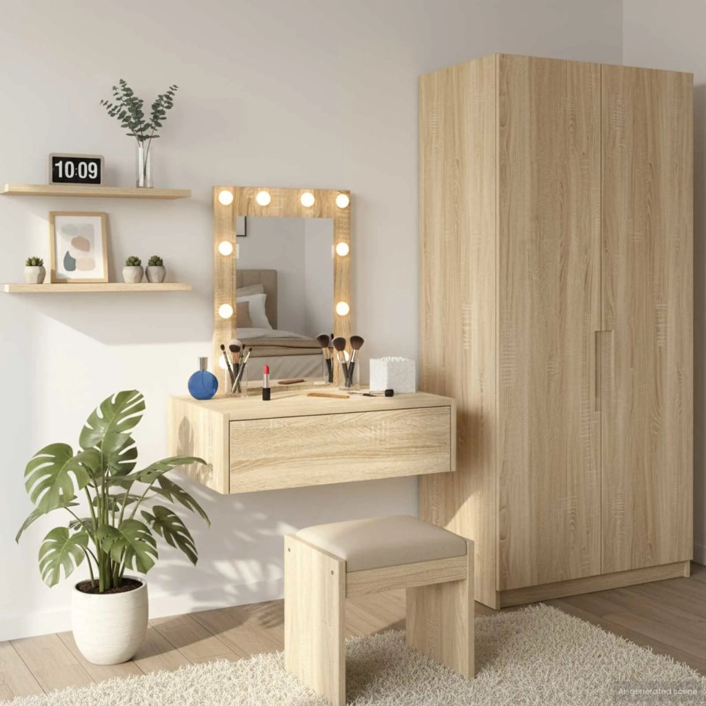 Toeletta | Tavolo da Trucco Marrone 60 x 40 x 70 cm Legno multistrato