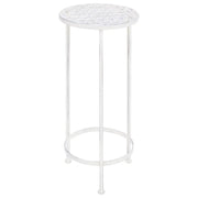 Set Piedistalli per Piante 3 pz Vintage Effetto Bianco Anticato 245937
