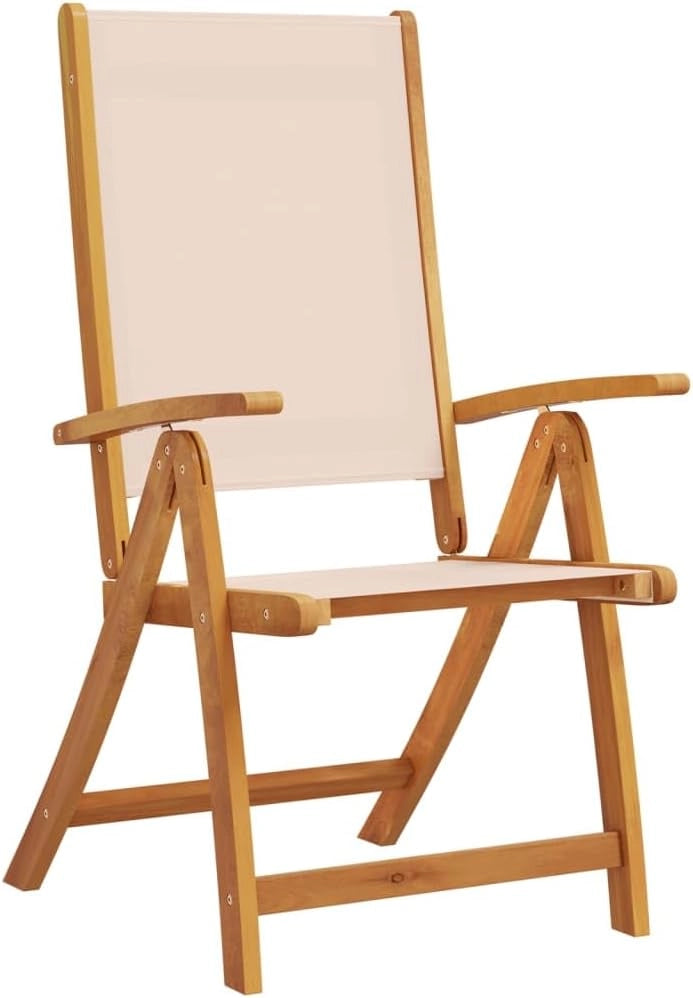 Set da pranzo da giardino 7 pezzi in legno massello di acacia e textilene, set tavolo e sedie da giardino, tavolo terrazza esterna e sedie, set terrazza, mobili da giardino esterno - 3279281