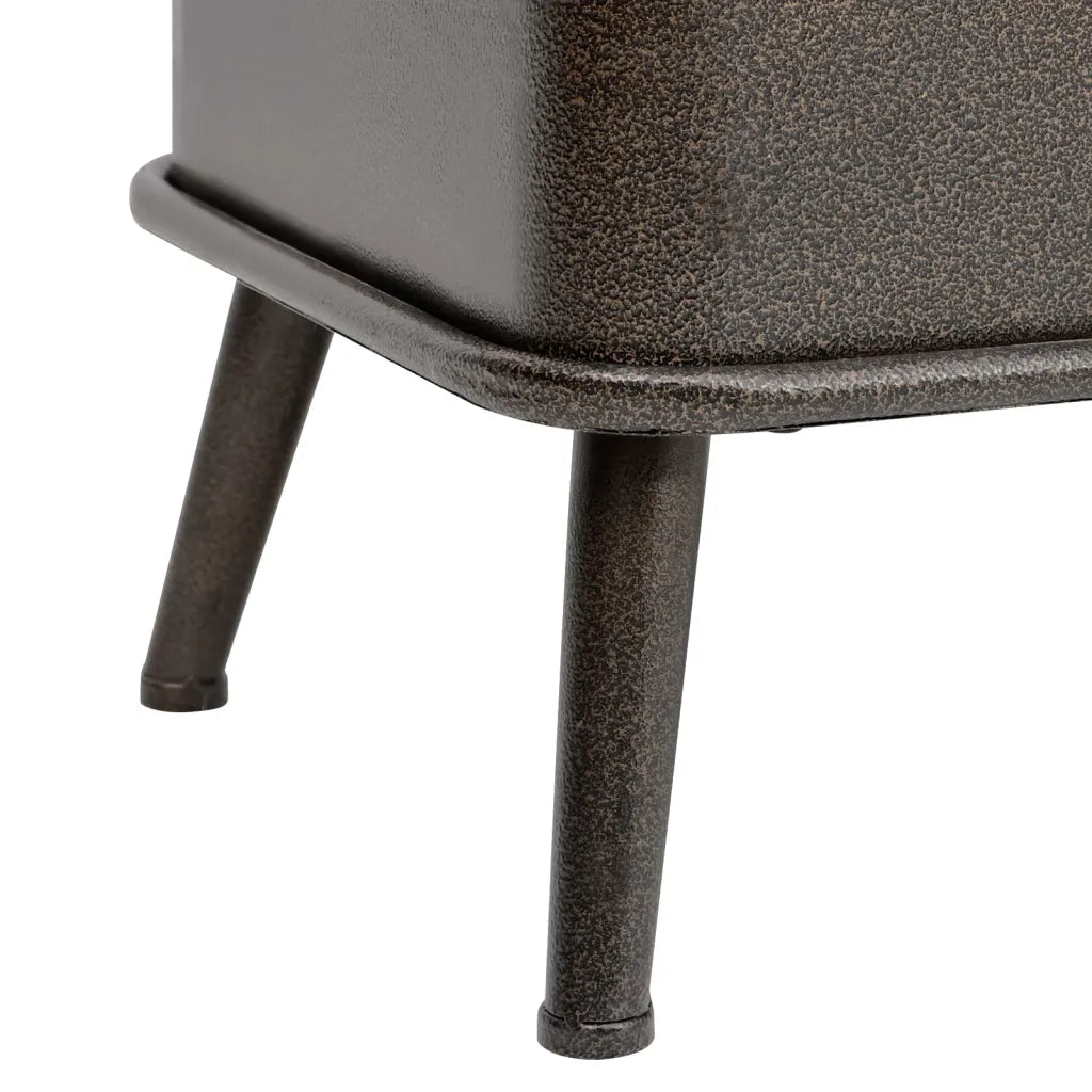 Cassapanca con Schienale-Baule-Armadietto contenitore 110 cm Nera in Similpelle