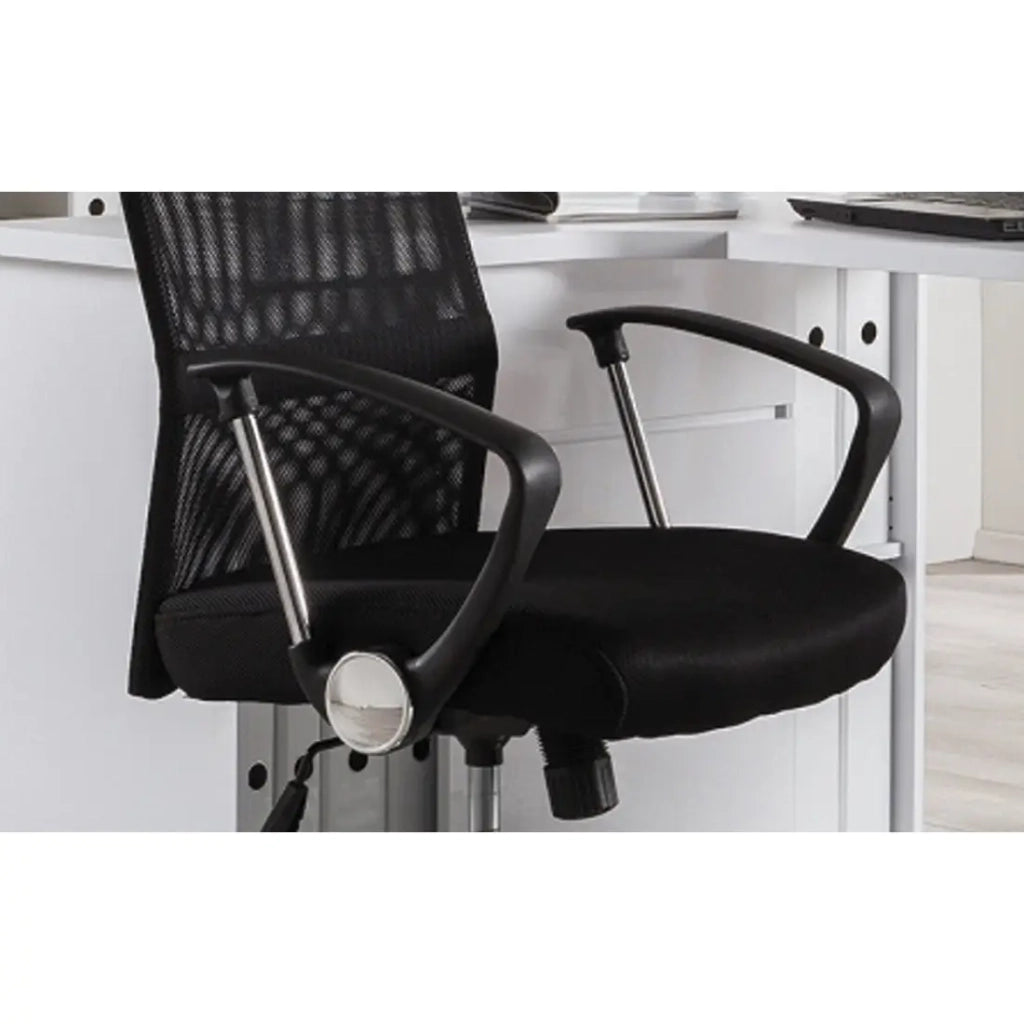 Sedia da ufficio JOY - Tessuto a rete nero - Altezza regolabile 109-119 cm - Ergonomica e di design