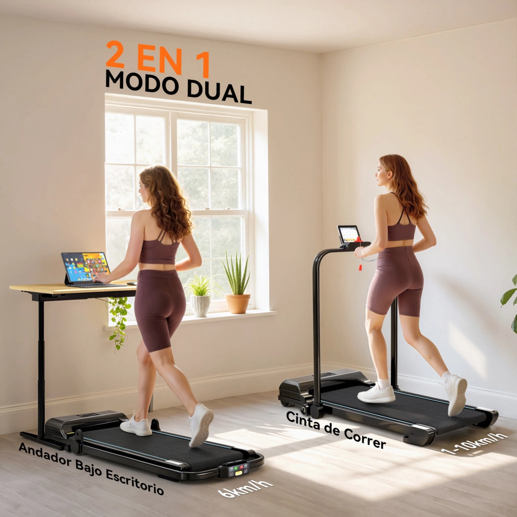 Tapis roulant pieghevole 2,5 HP ¨C zephmum ¨C Nero, velocit¨¤ regolabile 10 km/h, schermo LED, telecomando