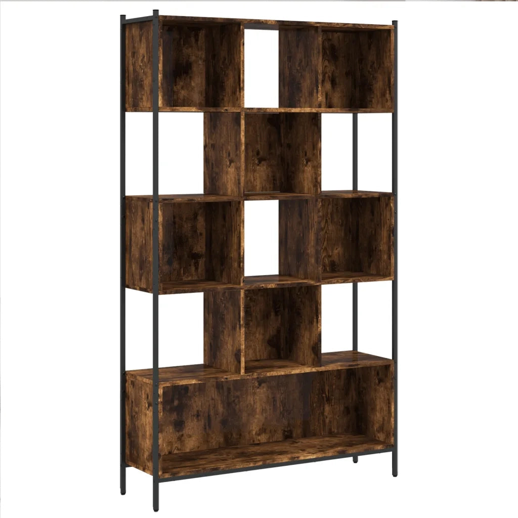 Libreria Rovere Fumo 102x28x172 cm in Legno Multistrato 3213659