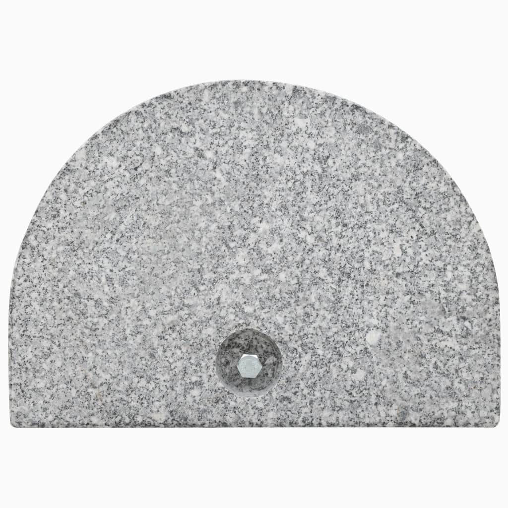 Base per ombrellone semicircolare in granito 10 kg grigio 2202089