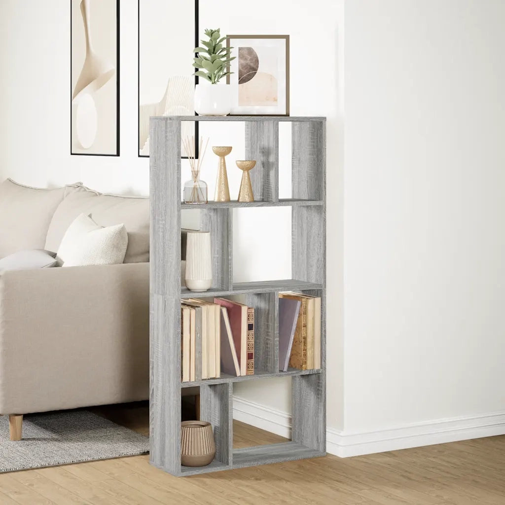 Libreria Grigio Sonoma 60x20x120,5 cm in Truciolato 858152