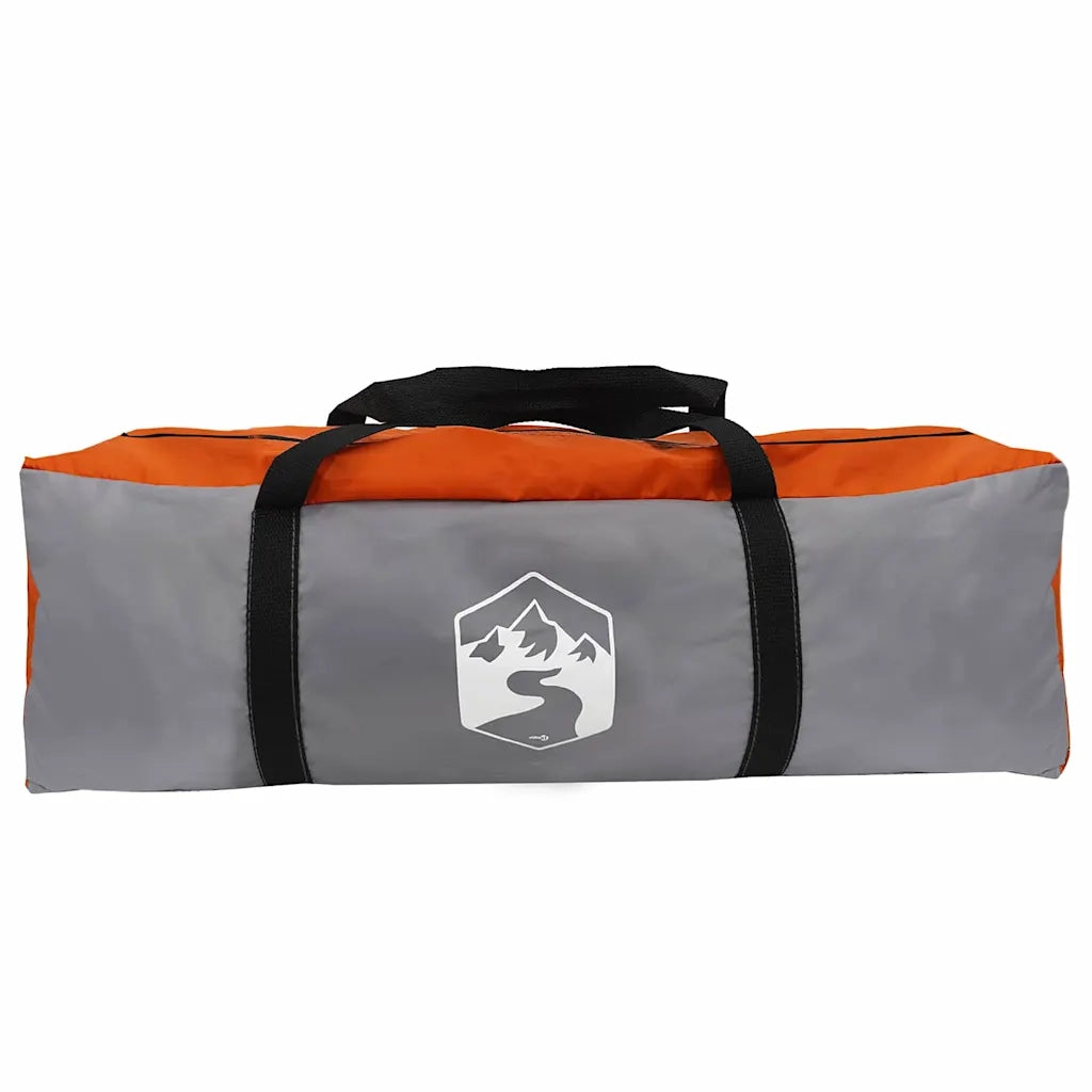 vidaXL Tenda Grigio e Arancione e Nero 510 x 240 x 156 cm Poliestere