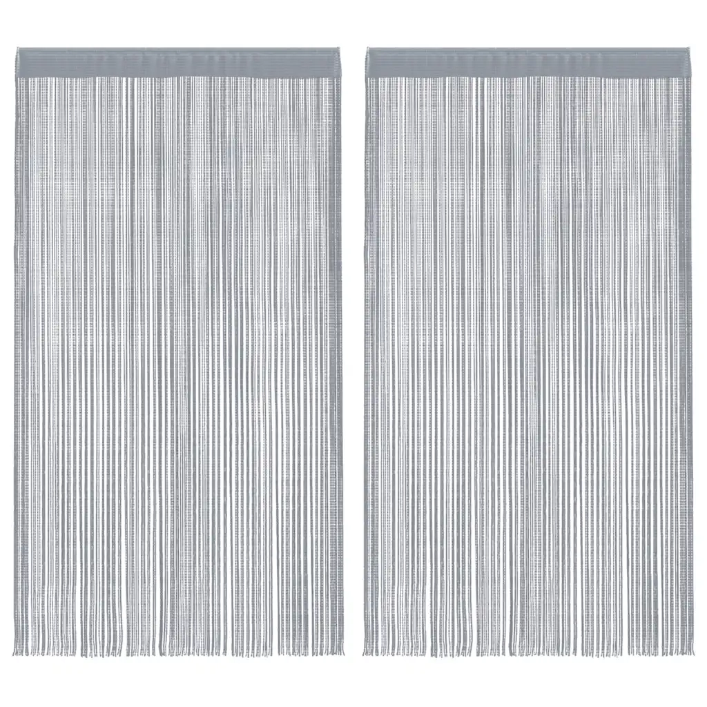 vidaXL Tende a Filo 2 pz Grigio Chiaro 140x250 cm