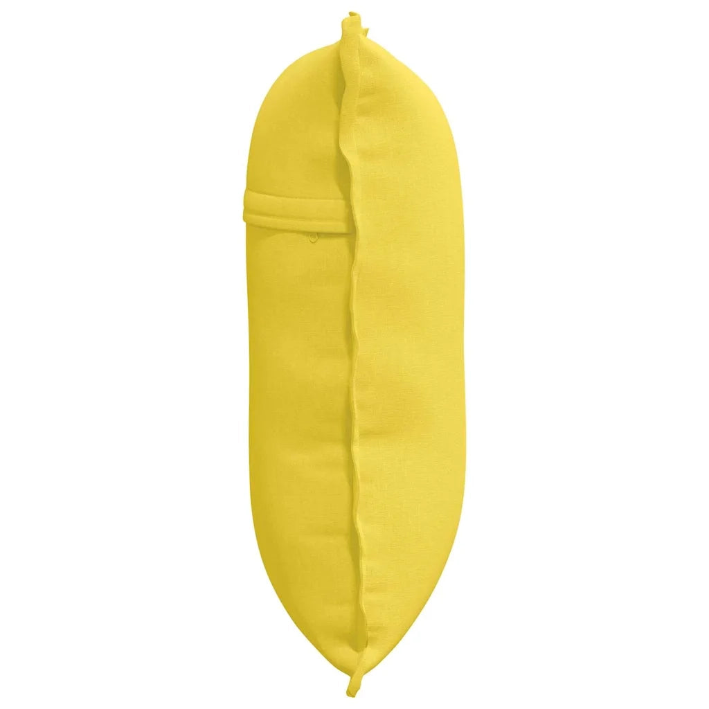 Cuscino per Schiena Giallo Chiaro 60 x 19 x 50 cm Tessuto 42014667