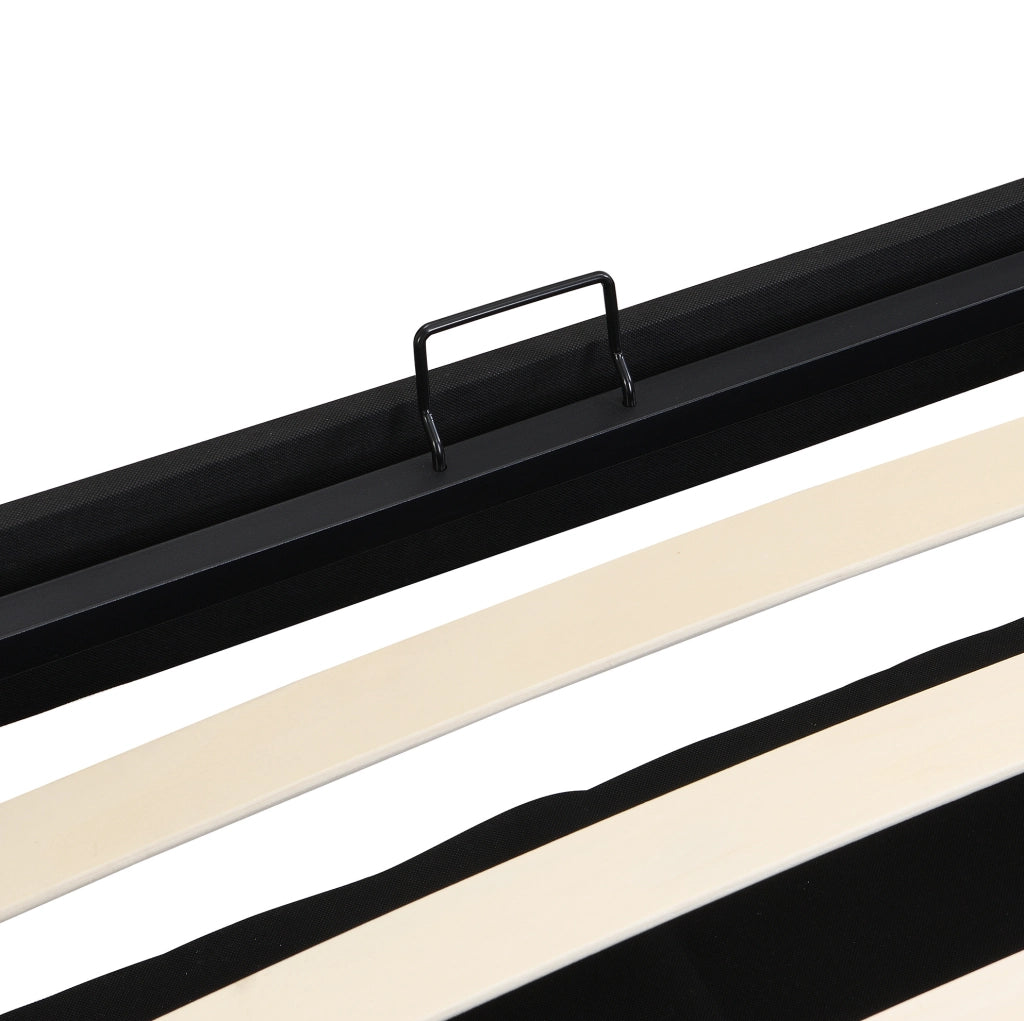 Letto imbottito 180x200 cm con LED, USB ricaricabile e vano contenitore