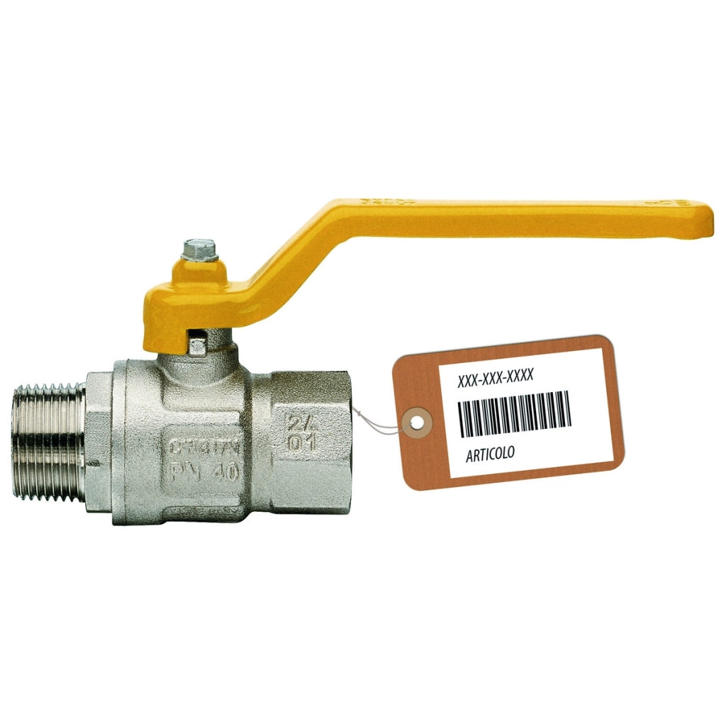 VALVOLA A SFERA GAS MF CON LEVA LUNGA MOD. LONDON F-BRICO- 1/2  DN 15- FAIDF- pezzi 1