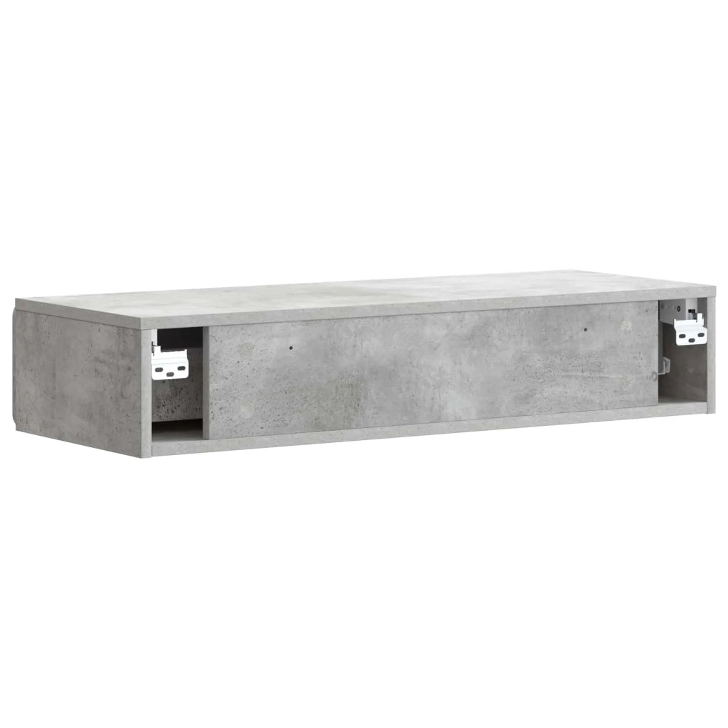 Tavolino da Parete Laterale Grigio Cemento 87,5 x 34,5 x 17 cm 898328