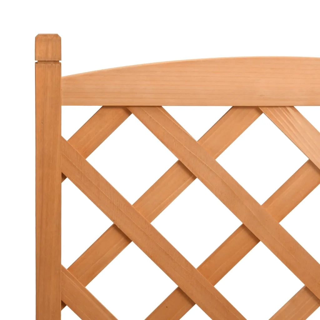 Fioriera con Traliccio Marrone 55x29,5x110 cm in Massello di Abete 365485