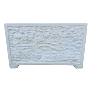 Fioriera giardino cemento effetto pietra l.100xp.40xh.60 cm serie stratis